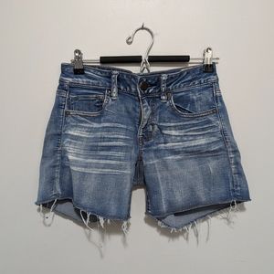 AE denim shorts